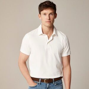 J. Crew Sueded cotton polo shirt
